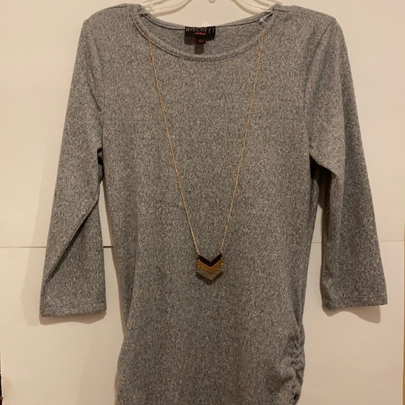 Discreet Grey Large slinky dress. Size Large - Picture 1 of 10